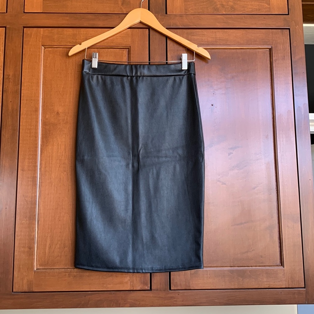 Faux Leather Skirt